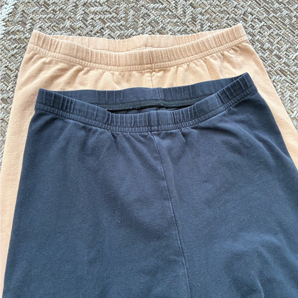 American Apparel Cotton Black and Tan Bike Shorts Small